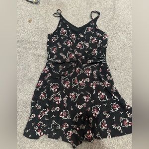 Express Black Floral Romper